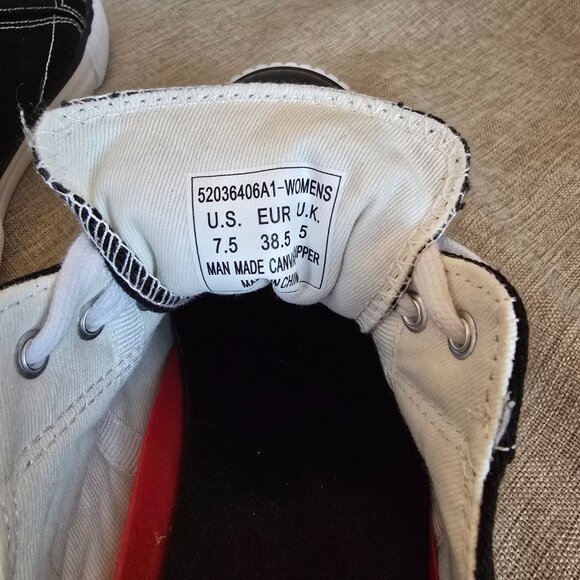 Levi's Women's Anika Logo Lace-up Sneakers Black with White Contrast, Size 7.5 - Picture 6 of 7